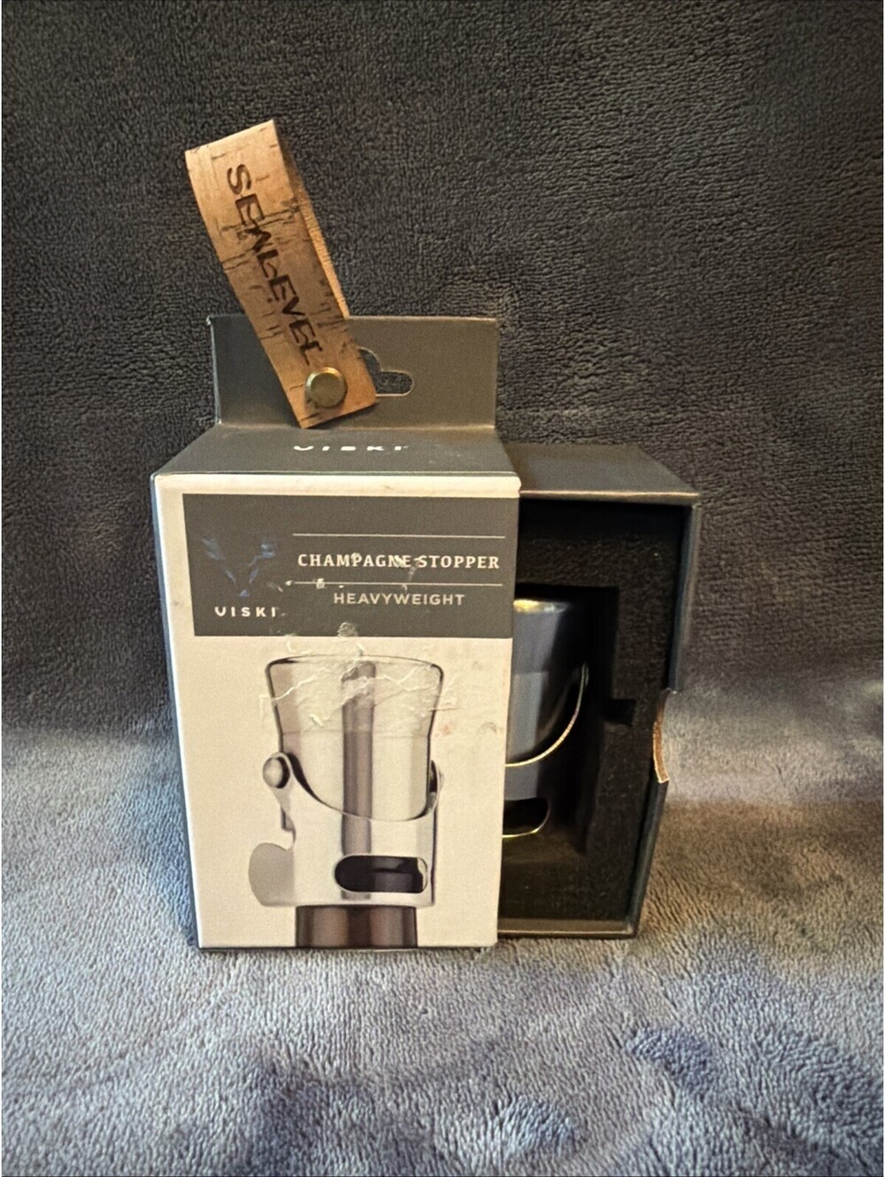 Viski Heavyweight Champagne Stopper Stainless Steel Professional Bottle Sealer